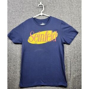 Seinfeld T Shirt Mens Small Blue 90s TV Show Logo Graphic Tee Short Sleeve‎